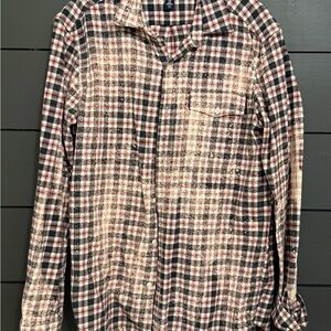 GAP Casual Plaid Shirt - Red, Black, Cream